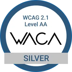 WCAG 2.1 AA Silver Certificate Badge